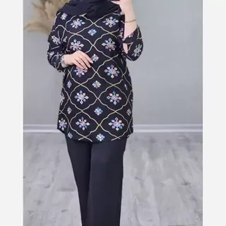 تونیک کرسپو خامه دوزی شده دلبر فری سایز تا 48 