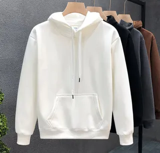 هودی سفید 🤍 سایز بزرگ قواره دار لش | 4xl و 5xl