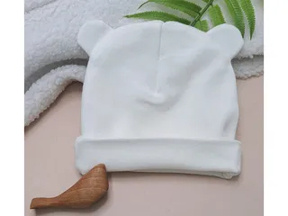 کلاه دو لایه  گرد گوش دار فانریپ نوزادی رنگ سفید