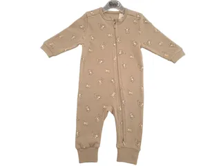 سرهمی نوزادی رنگ کرم نسکافه ای طرح خرس مدل nozha پاپو papo