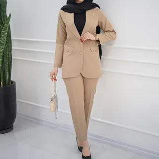 ست کت و شلوار  مجلسی مازراتی یقه آرشال 