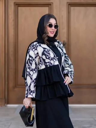 مانتو تابستانه زنانه  لنین خرجیکار قیطون دوزی