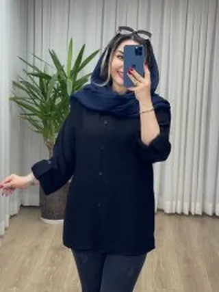 شومیز مانتویی آستین پاکتی کد 2150