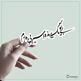 استیکر  پرنده اسیر و بی پروازم 3