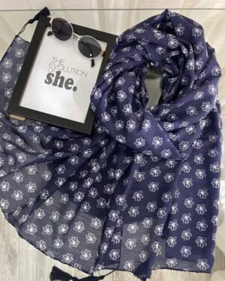 شال گلگلی سرمه‌ای جدید