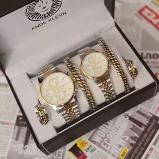 ست ساعت زنانه و مردانه  بند استیل 4