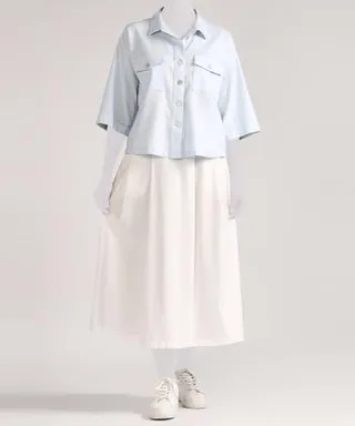 شومیز لینن آستین کوتاه زنانه سارک مدل 1204957