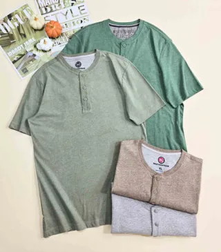 تیشرت مردانه سه دکمه کد 4689