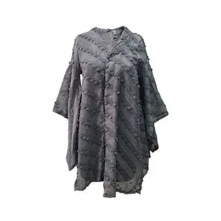 مانتو زنانه مدل اشکی کد 10144 رنگ خاکستری