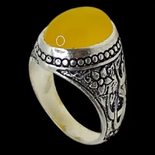 انگشتر نقره مردانه مدلعقیق شرف الشمس رکاب یا علی ...