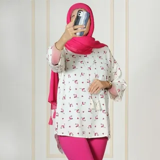 تونیک زنانه کراش طرح فلامینگو عیدانه 