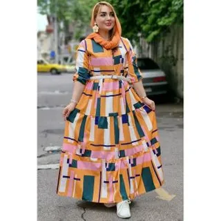 پیراهن الیزه طرحدار ۴۰۸۰۰۱۵