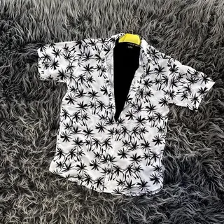 پیراهن هاوایی مردانه نخی درجه یک (ارسال رایگان) جنس خنک و اسپرت آستین کوتاه