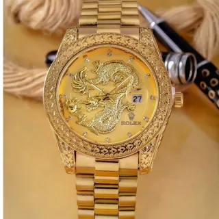 ساعت مردانه  رولکس دراگون rolex dragon شیشه کریستال تلسکوپی 