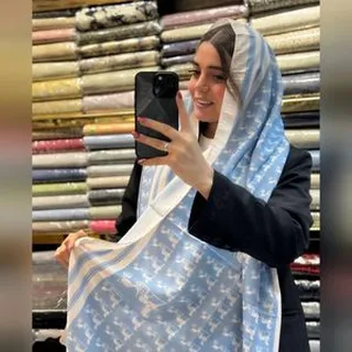 شال پلیسه مشکی تمام نخ