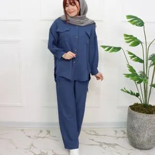 ست شومیز شلوار بنددار زنانه مشکی
