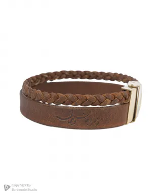 دستبند چرم طبیعی بیسراک Bisrak مدل LeatherBracelet-147At