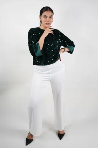 شومیز زمرد سبز