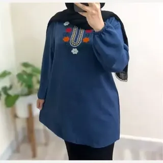 شومیز شانتون یقه گلدوزی