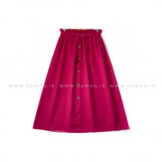 دامن جلو دکمه سرخابی   قد 80