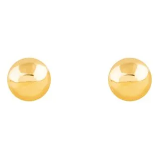 گوشواره طلا میخی 18 عیار زنانه پرسته مدل گوی بزرگ کد WE442