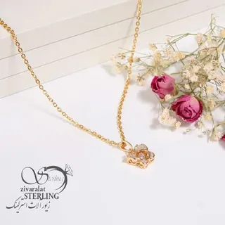 گردنبند زنانه طرح طلا مدل پروانه کد 4433