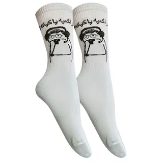 جوراب ساق بلند زنانه تن پوش هنگامه مدل پنبه کش اسپ...