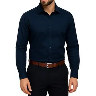 پیراهن آستین بلند یقه برگردان مردانه مدل 177-122