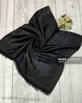 روسری ژاکارد اعلا مشکی R9156