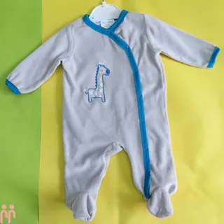 سرهمی مخمل گرم نوزاد وارداتی طوسی آبی...