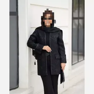 مانتو مزونی دوز ژاکارد عیدانه 