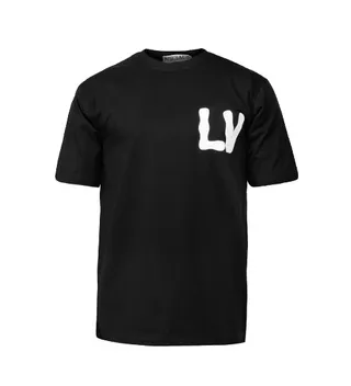 تیشرت Louis Vuitton یقه گرد مردانه مشکی نخ پنبه طرح دار