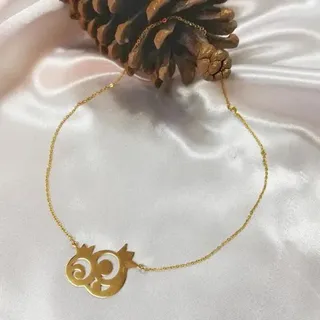 گردنبند استیل یلدایی طرح دو انار متصل کد 5139