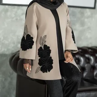 مانتو مدل ویان گلدار شیک و مجلسی جنس مازراتی