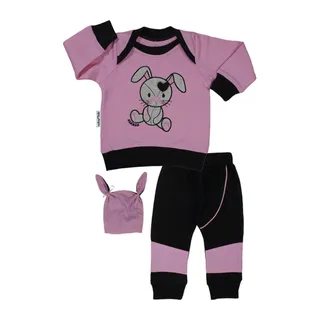 ست 3 تکه لباس نوزادی آدمک طرح خرگوشکد 118061 رنگ...