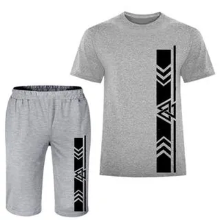 ست تاپ و شلوار مردانه مدل A277 رنگ طوسی