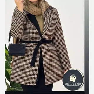 مانتو کتی زنانه کمربندی  جنس پیردوپل مدل سدنا 