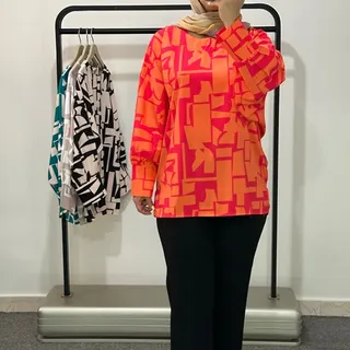 B692- شومیز ترکیبی