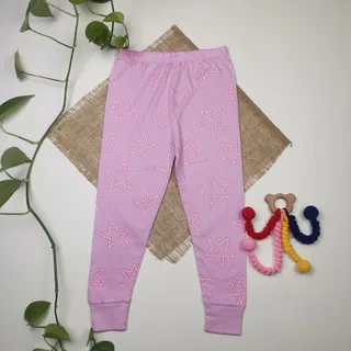 شلوار دخترانه اسلش طرح ستاره صورتی رنگ – 4-5 سال