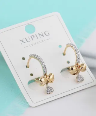 گوشواره زنانه ژوپینگ Xuping مدل پاپیون کد AAC-740