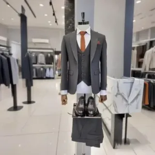 کت و شلوار ارکین ذغالی کد 132746