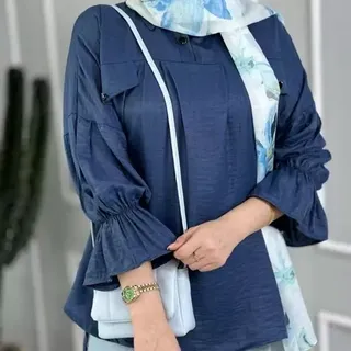تونیک عروسکی  کرپ سانتول مدل آفتاب (ارسال رایگان ) 