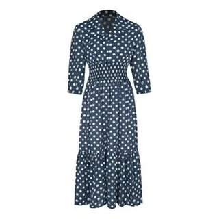 پیراهن یقه انگلیسی زنانه مدل 004 رنگ سرمه‌ای