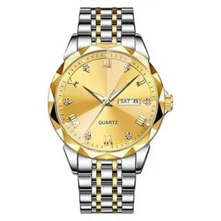 ساعت مچی عقربه‌ای مردانه با موتور کوارتز، با قابلیت‌های تاریخ شمار، عقربه‌های شب‌تاب، صفحه‌نمایش با طرح اعداد رومی، بدنه و بند استیل، مدل کلاسیک دی دیت کد O6