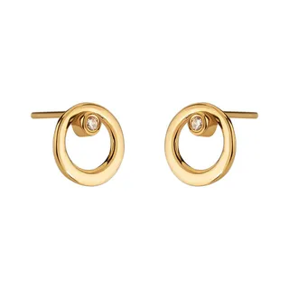 گوشواره میخی طلا 18 عیار زنانه سنجاق مدل چشم کد E9...