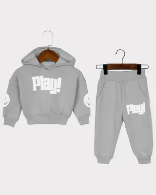 ست هودی و شلوار با چاپ PLAY