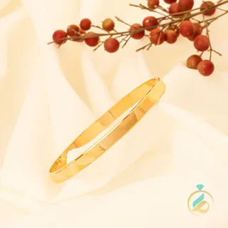 النگو طلا آینه ای زرد 3