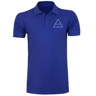 پولوشرت آستین کوتاه مردانه مدل مثلث X550 رنگ آبی