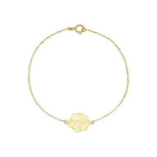 پابند طلا 18 عیار زنانه ترابی گالری مدل گل رز کد GAN086