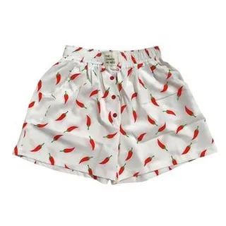 شلوارک راحتی زنانه مدل نخی طرح فلفل